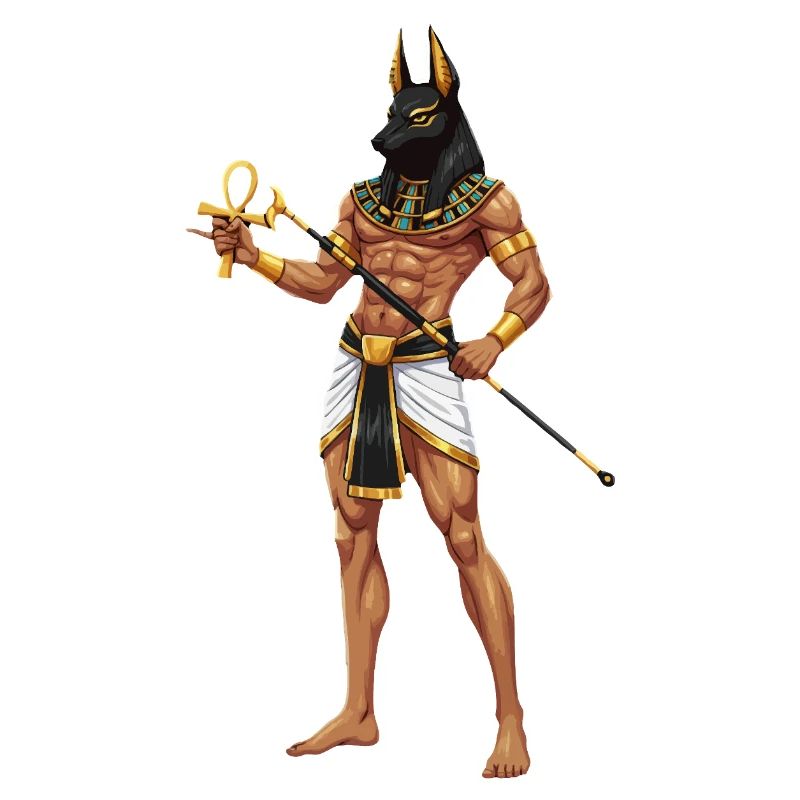 Anubis-Krieger mit Ankh-Cosplay