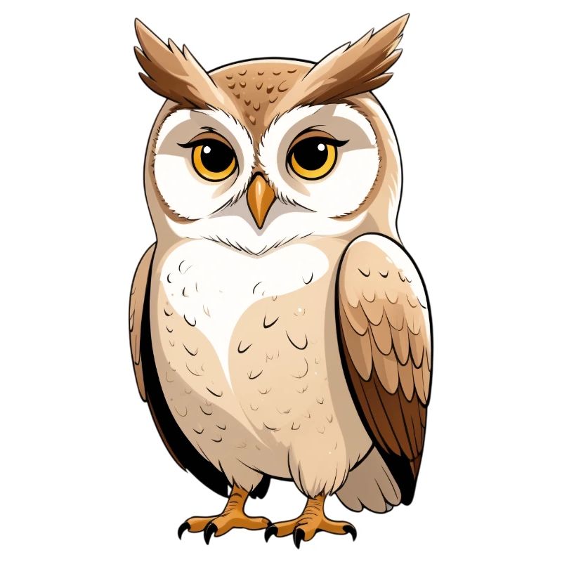 Lustige Baum Eule Cartoon