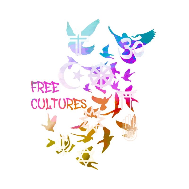 free cultures,religion,tauben,bunt,graffiti