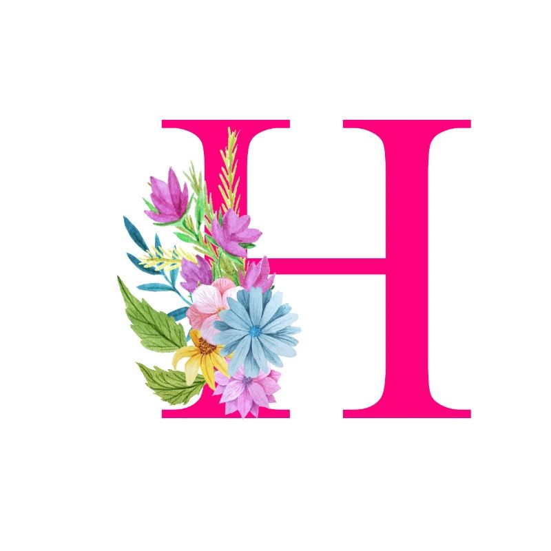 H Buchstabe Pink