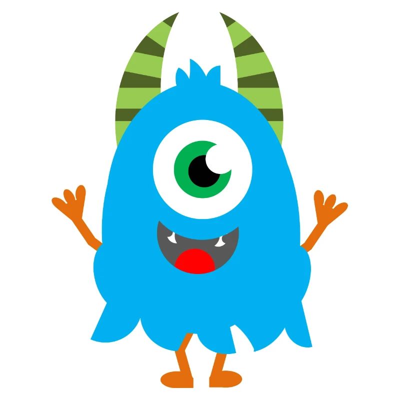 Lachendes Blaues Monster