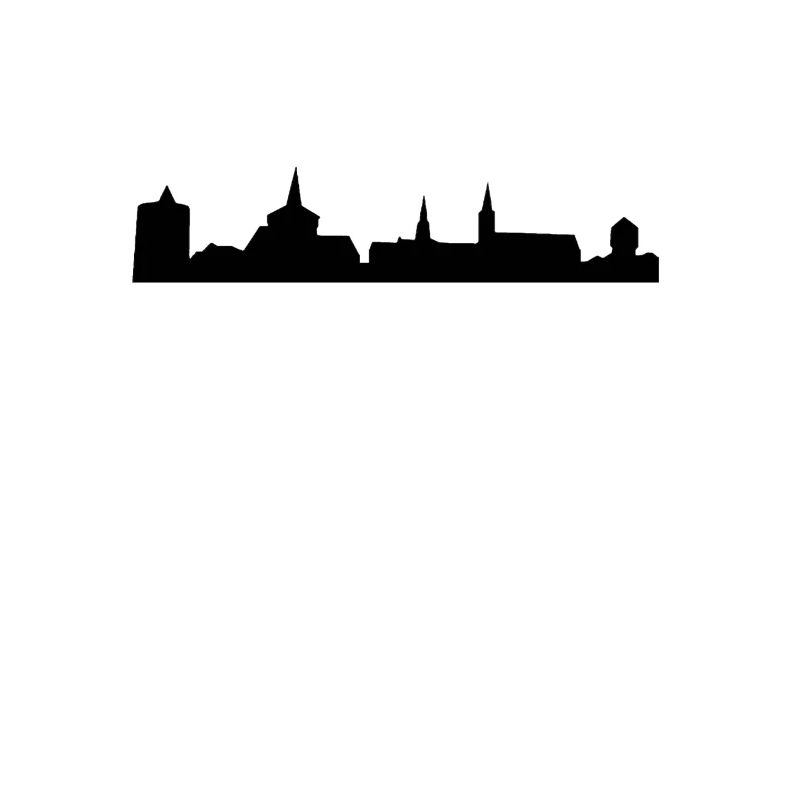 Bautzen Skyline schwarz