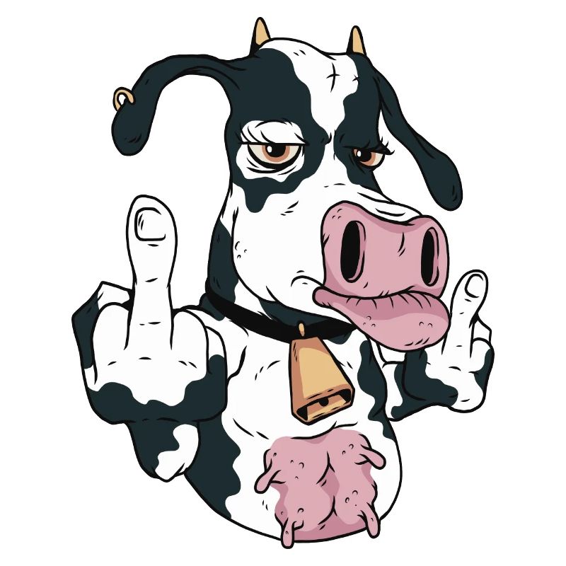 Kuh Mittelfinger