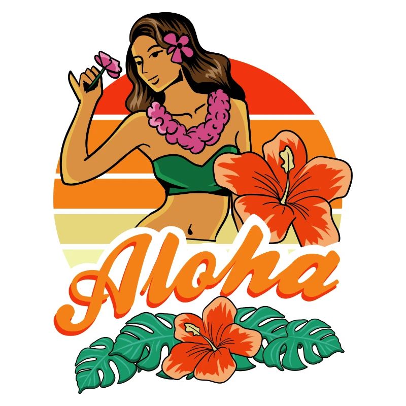 Hula Mädchen Aloha