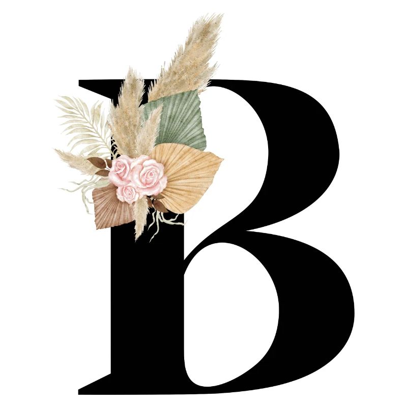 Buchstabe B geblüht