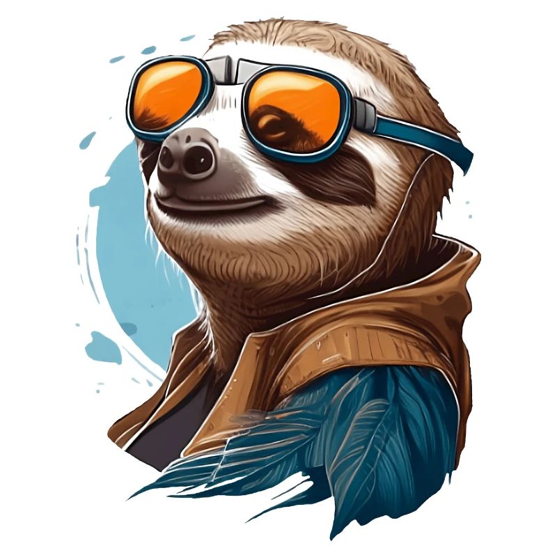 Faultier mit Fliegerbrille