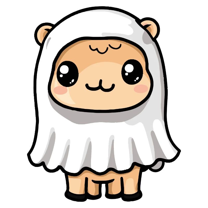 Camel Halloween Comic Ghost