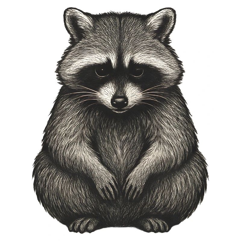 Schatten Waschbär Illustration