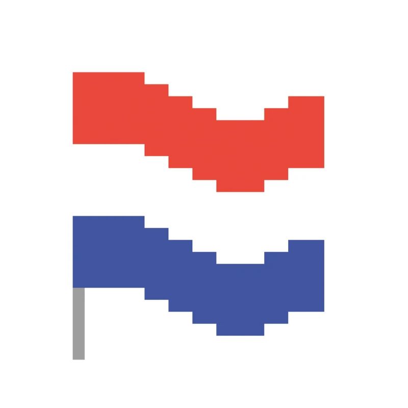 Pays-Bas Drapeau Pixel Art