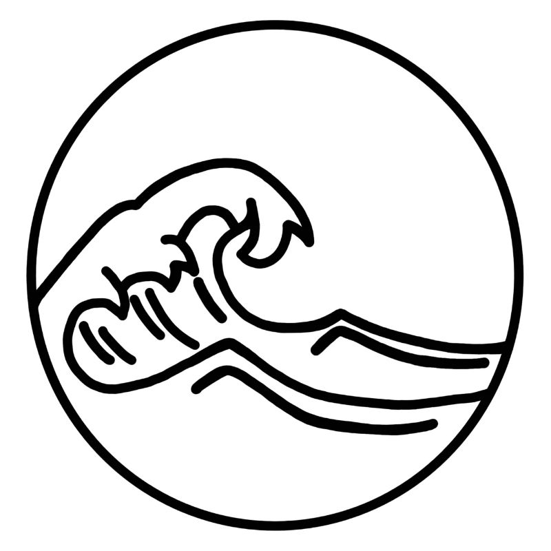 Wellen - schwarz
