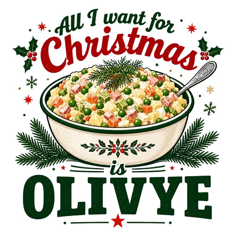 Olivye Christmas Bowl