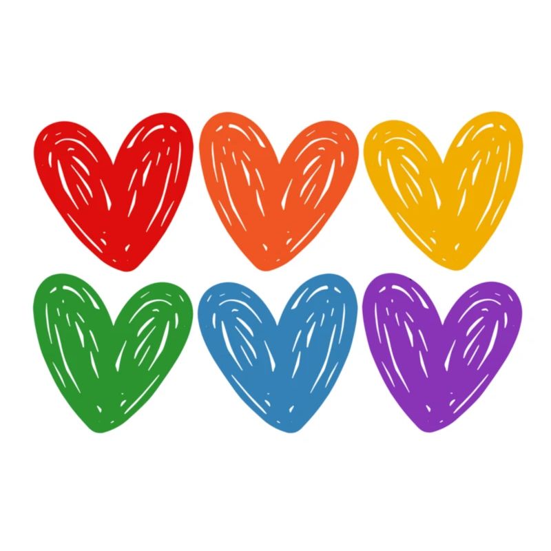 LGBTQIA-Regenbogenherzen
