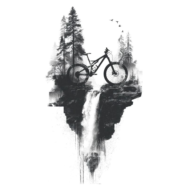 Mountainbike Waldlandschaft Waterfall Abenteuer
