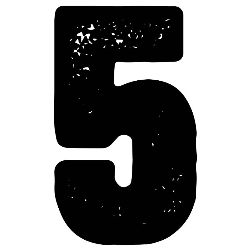 5 Zahl Trikot