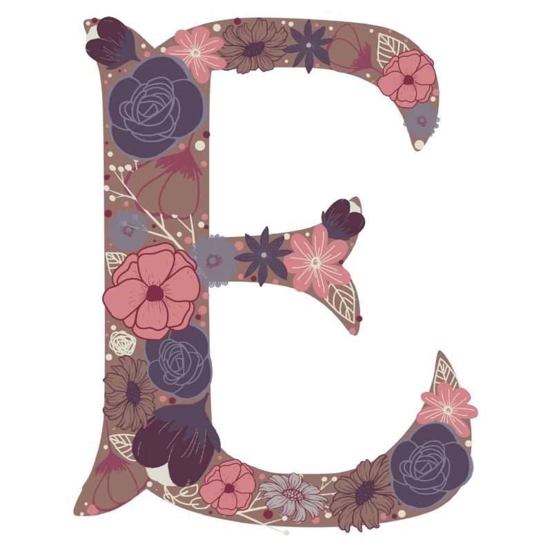 Blumenbuchstabe E