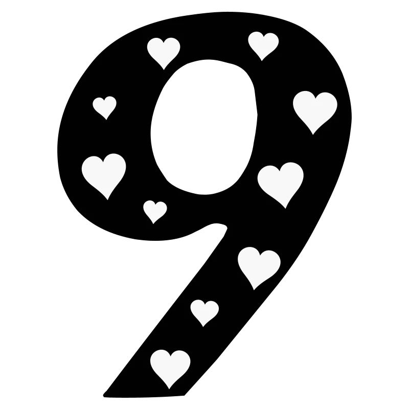 9 Anniversaire avec cœur