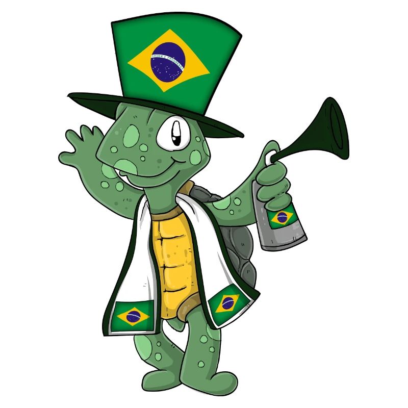 Brasilien Fan Schildkröte