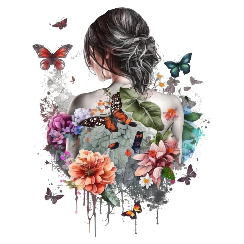 Mädchen mit Schmetterlingen