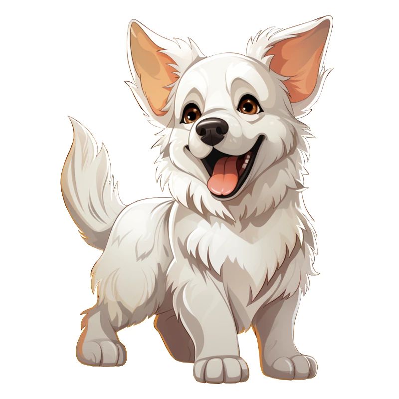 Kleiner weißer Schäferhund