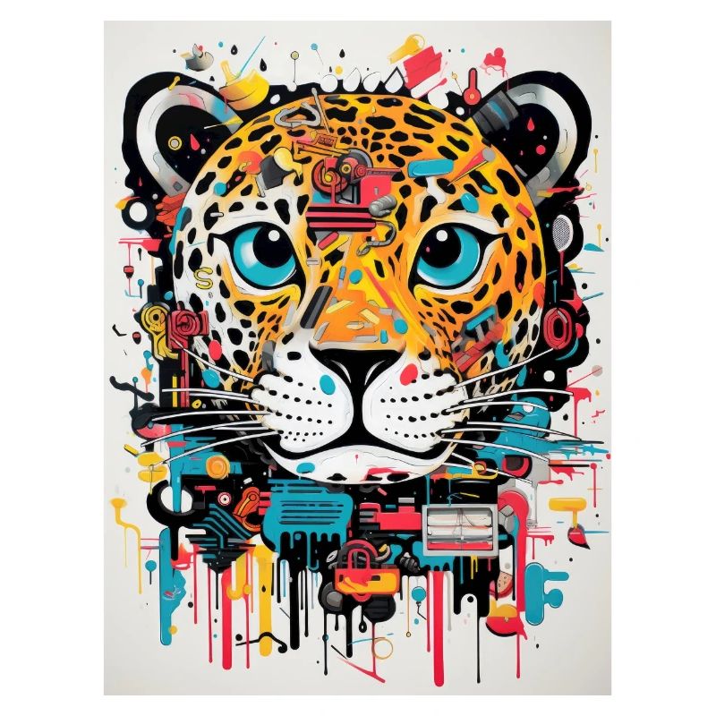 Leopard graffiti