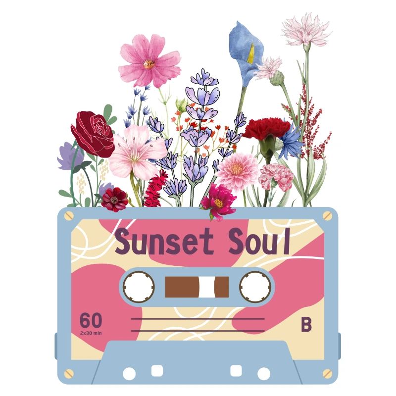Florale Retro-Videokassette
