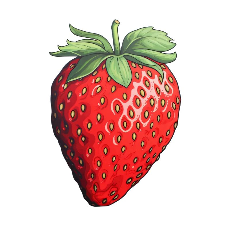 Erdbeere einzeln