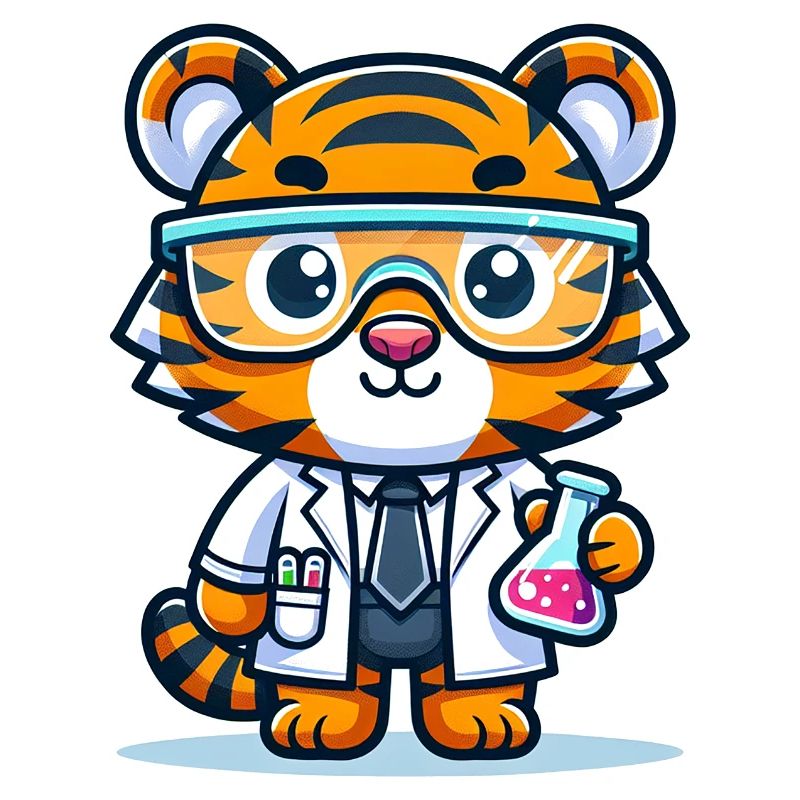 Cute Tiger Scientist