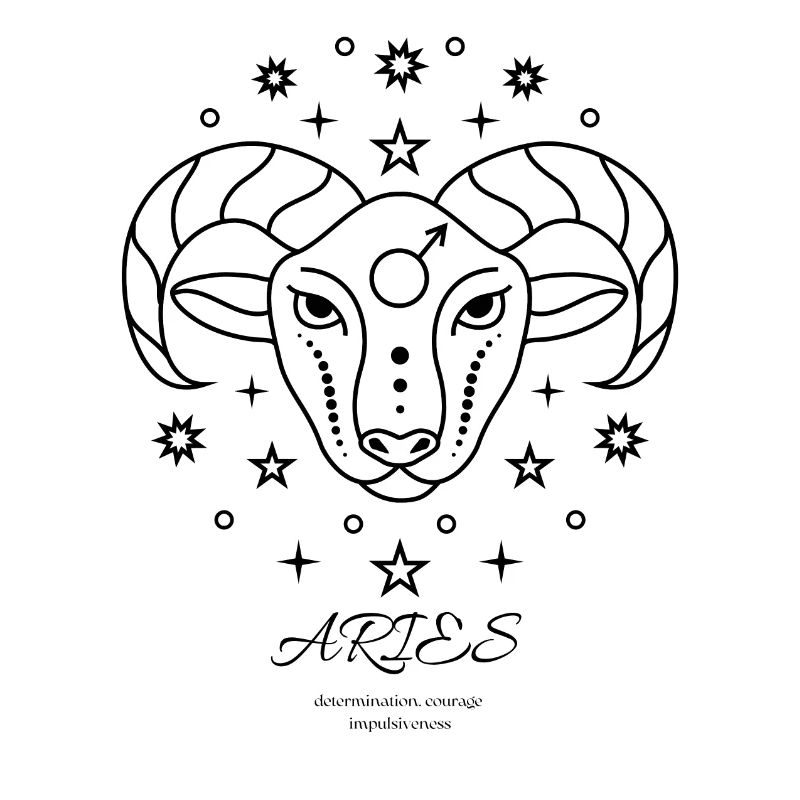 Sternzeichen Widder Design