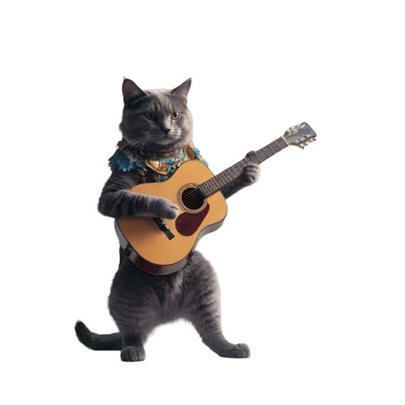 Katze Gitarre