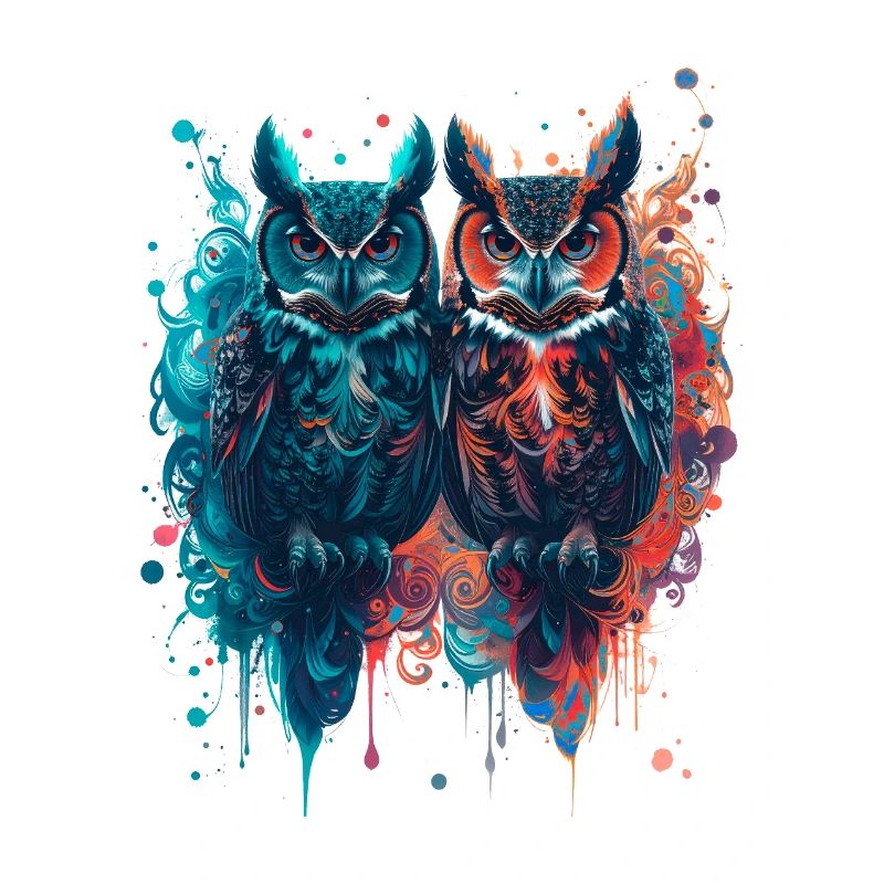Tinte,Eulen,illustration,malerei,graffiti,Eule