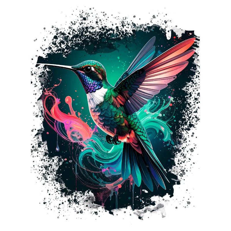 kolibri,vogel, illustration,bunt,graffiti