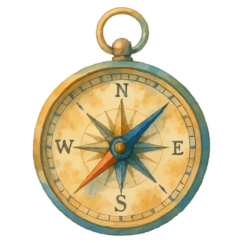 kompass aquarell