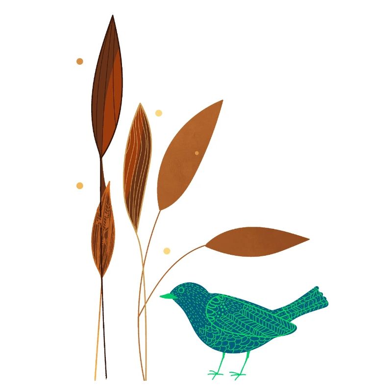 Vögel und Pflanzen