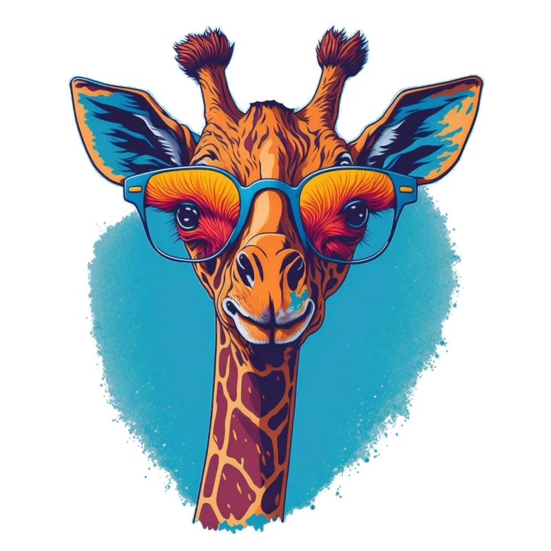 Giraffe mit Durchblick