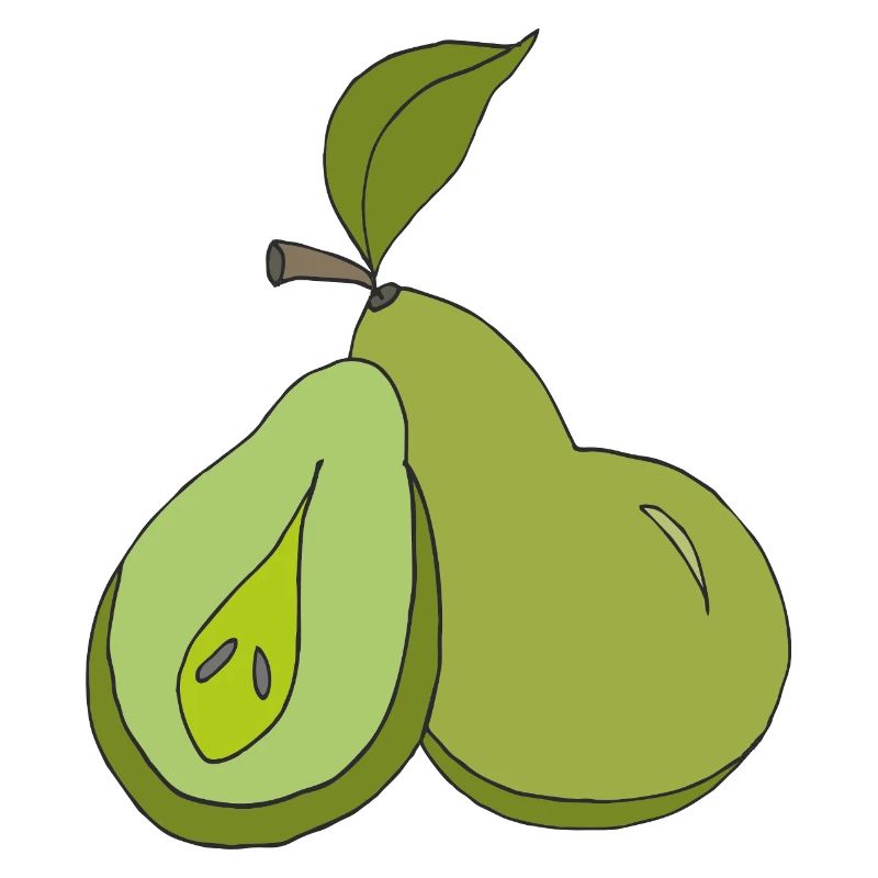 Künstlerische Birnenillustration