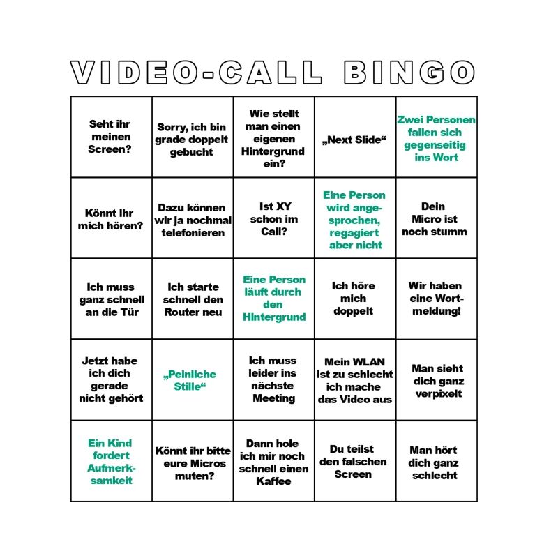 Video-Call Bingo