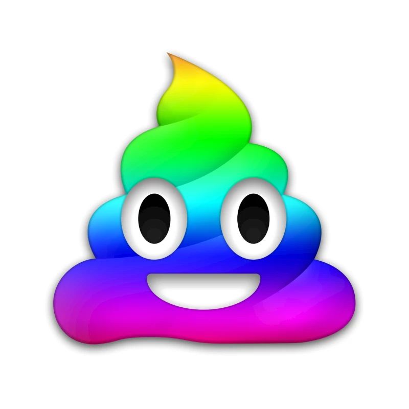 Kackhaufen Emoji Regenbogen