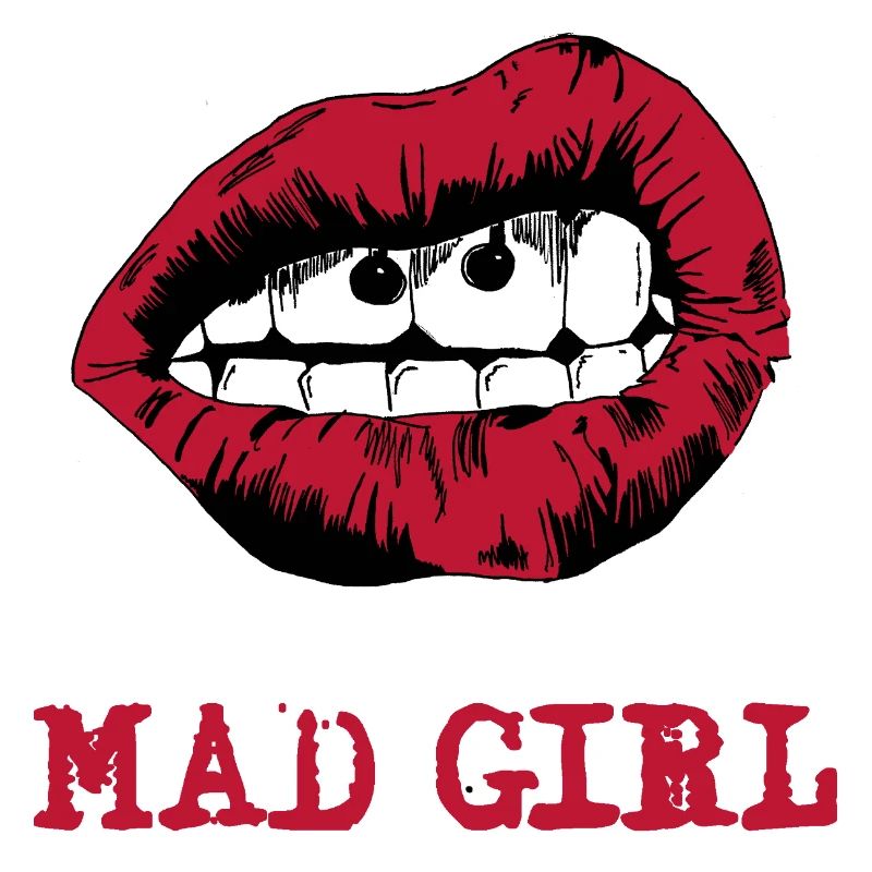 Bouche dessinée dans le style pop art