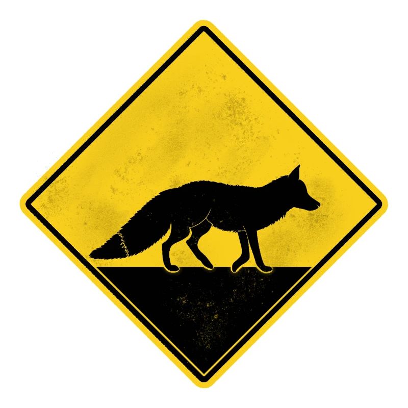 Fox-Gelbes Straßenschild