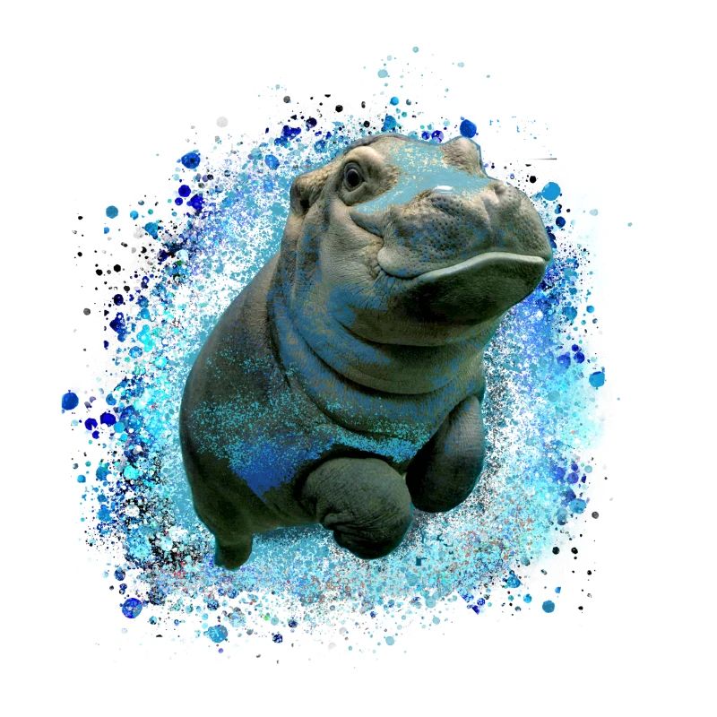 nilpferd,hippo,graffiti,malerei,nilpferd baby,baby