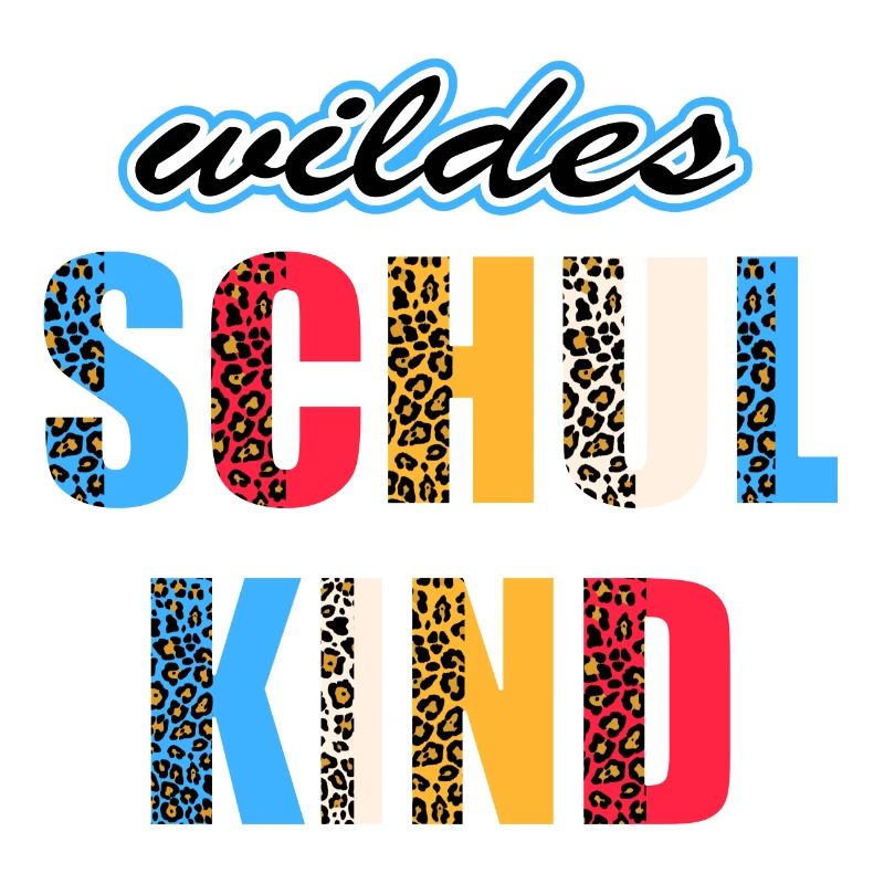 Wildes Schulkind Einschulung Leopard