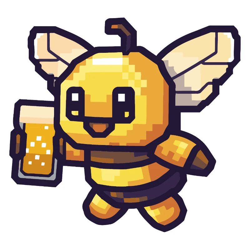 Biene Pixel Bier