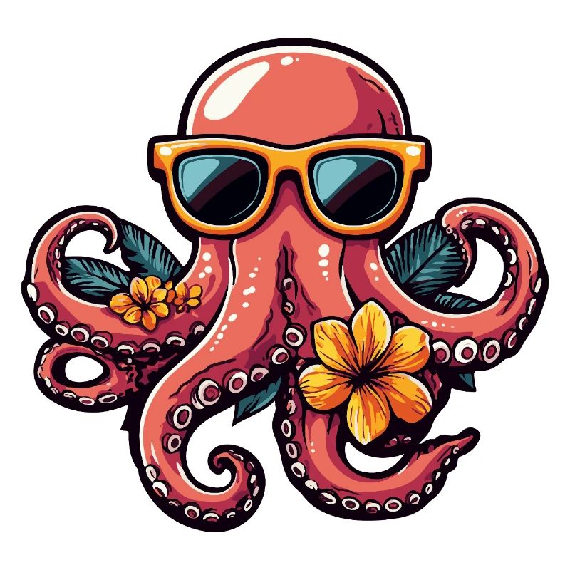 Oktopus Lustig Sommer