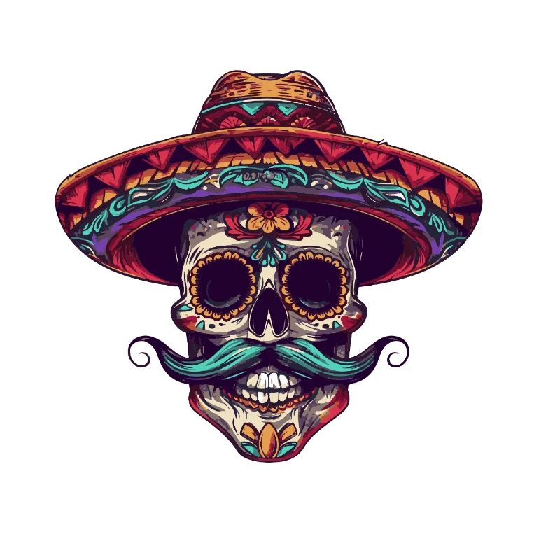 Mexikaner Skelett Sombrero