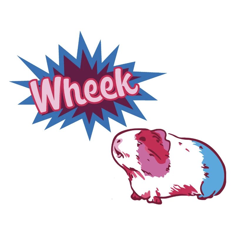 wheek,cochon d’Inde,rose,bleu
