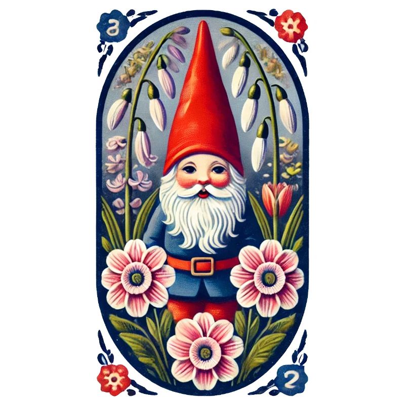 Skurrile Gartenzwerg-Illustration