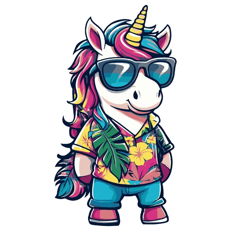 Einhorn Comic Urlaub