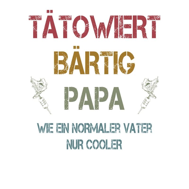 Tätowiert Papa Bärtig