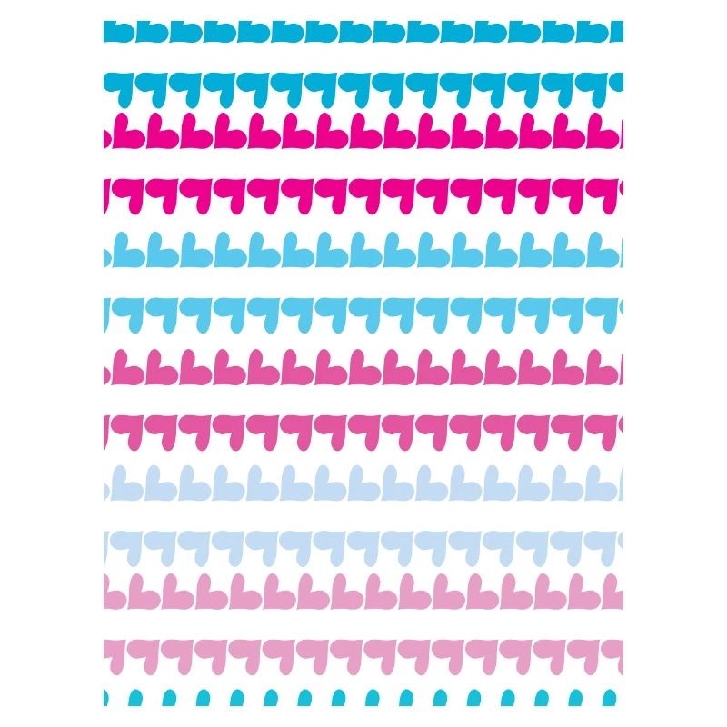 PINK BLUE HEARTS PATTERN