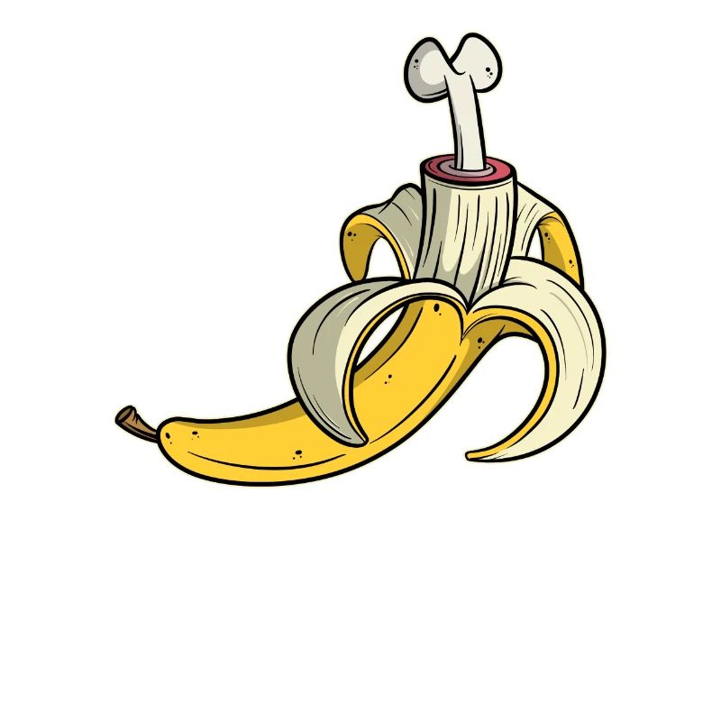 Banane mit Knochen